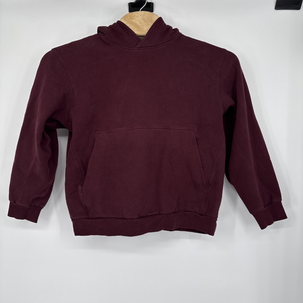 Lululemon Steady State Hoodie Men M Burgundy Pullover Sweatshirt Kangaroo Pocket